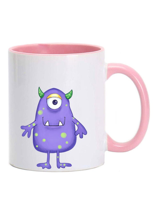 MEC Alien Cute Art Printed Mug Pink 