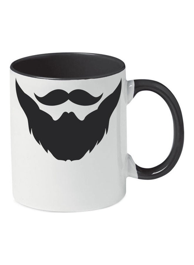 MEC Beard Art Printed Mug Black