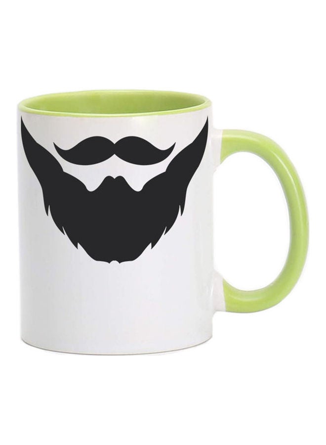 MEC Beard Art Printed Mug Green