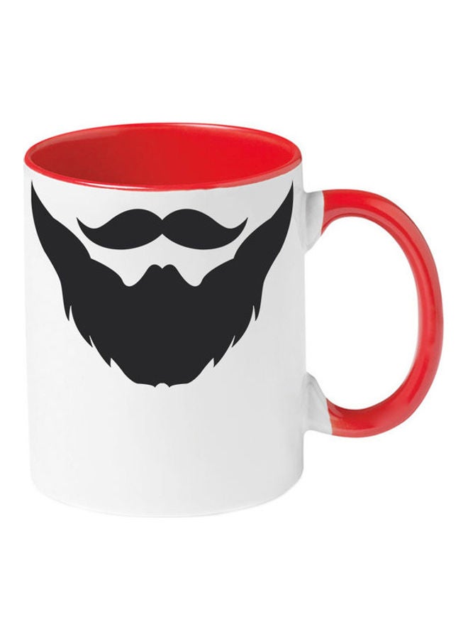 MEC Beard Art Printed Mug Red