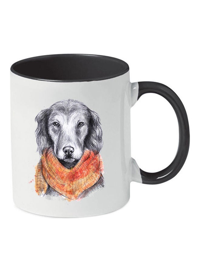 إم إي سي مج قهوة بطبعة على شكل صورة كلب أسود