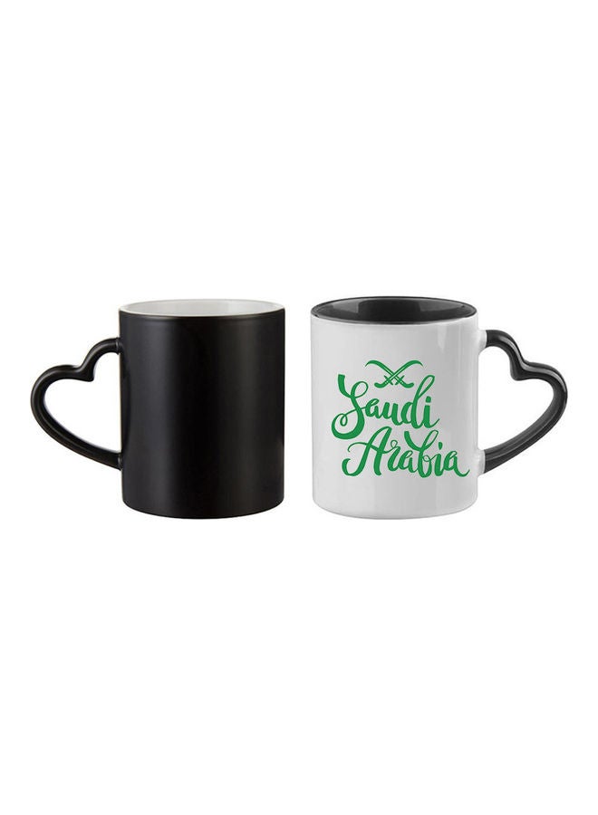 MEC - Saudi Arabia For National Day Printed Magic Mug Black - Image 1