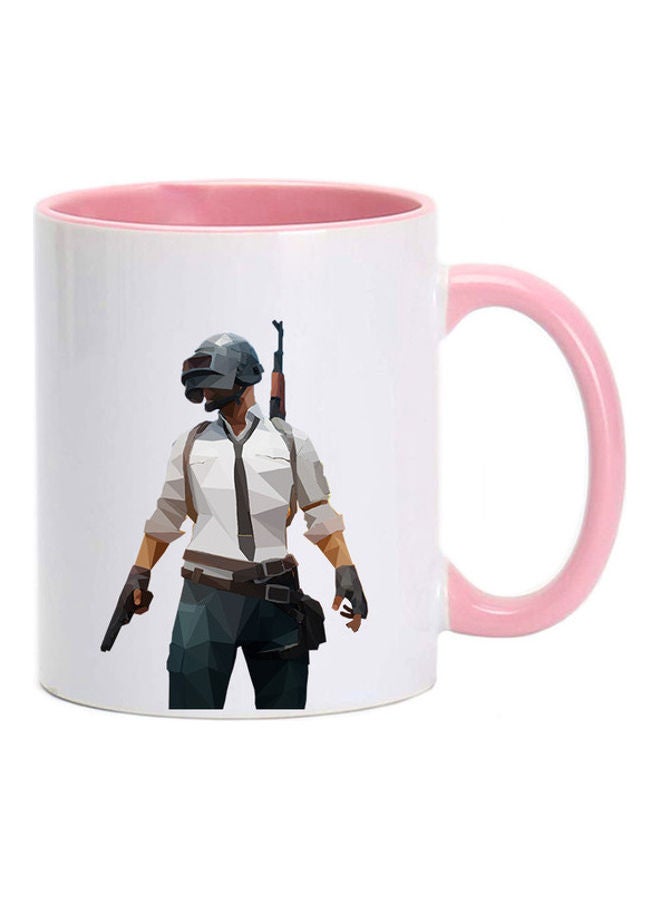 MEC - Pubg Character Printed Mug Pink - Image 1