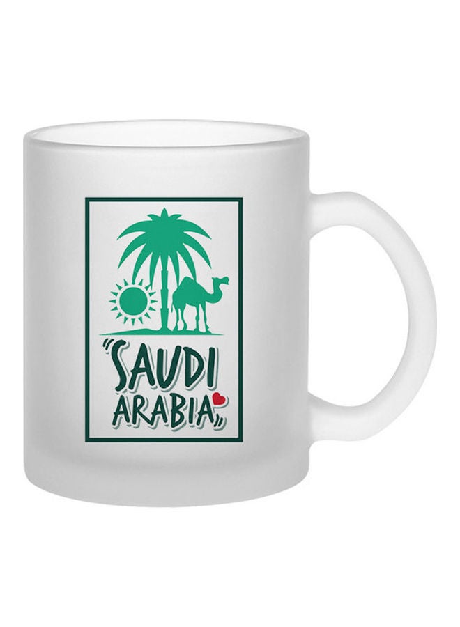 إم إي سي كوب فروستد مطبوع عليه عبارة "Saudi Arabia For National Day" أبيض