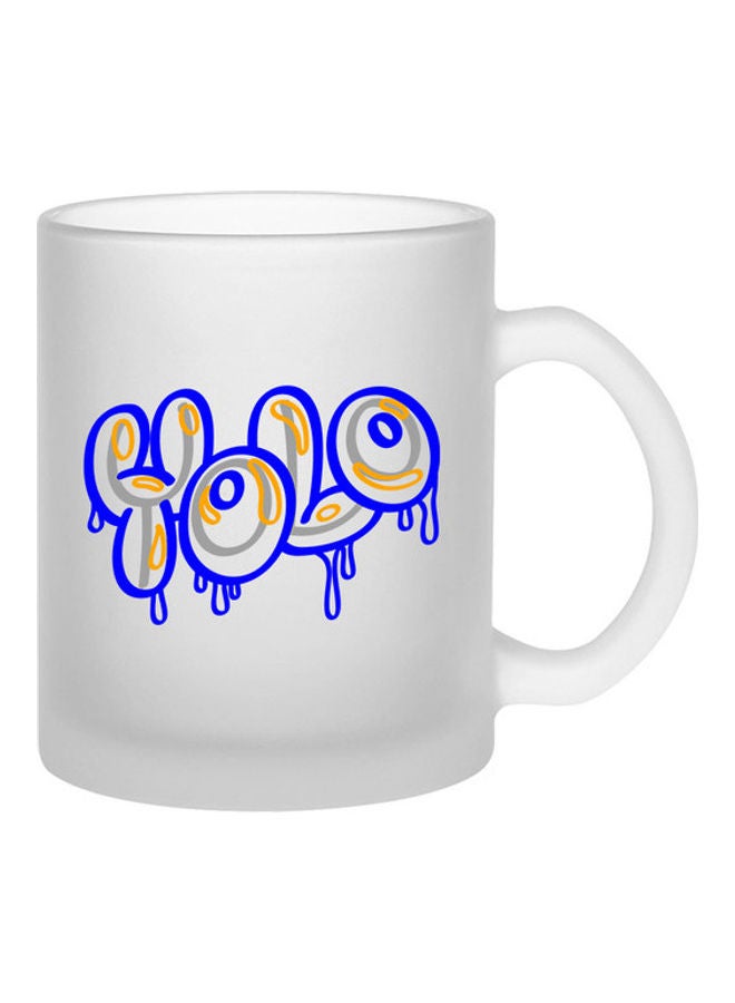 MEC Yolo Graffiti Printed Frosted Mug White