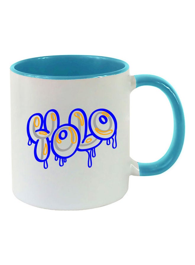 MEC Yolo Graffiti Printed Mug Light Blue 
