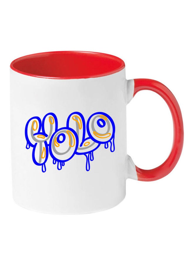 إم إي سي "مج مطبوع عليه عبارة "Yolo Graffiti" أحمر