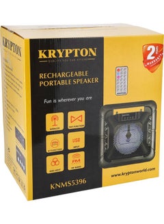 KRYPTON Rechargeable Portable Speaker With LED Disco Light KNMS5396 Black  - Image 5