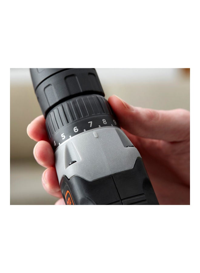 BLACK+DECKER - Cordless Drill Driver with Li-Ion 1.5Ah Battery And Kitbox 18V BCD001C1MEA2-GB Orange/Black 50x65x15cm - Image 1