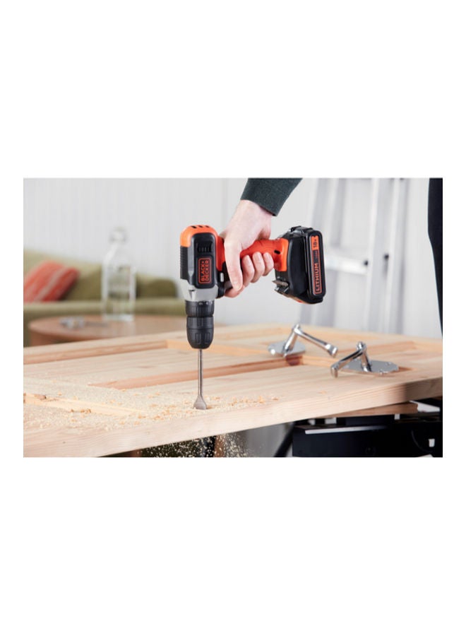 BLACK+DECKER - Cordless Drill Driver with Li-Ion 1.5Ah Battery And Kitbox 18V BCD001C1MEA2-GB Orange/Black 50x65x15cm - Image 1