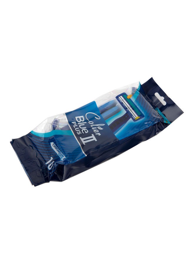 COLIER 10-Piece Disposable Razor Blue  - Image 2