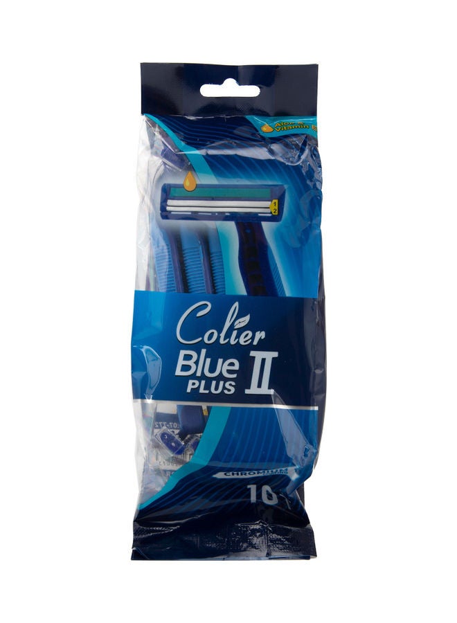 COLIER 10-Piece Disposable Razor Blue  - Image 4