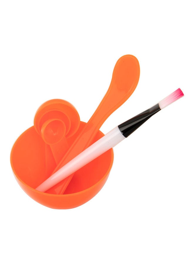 6-Piece Makeup Bowl And Brush Set Orange - Image 2