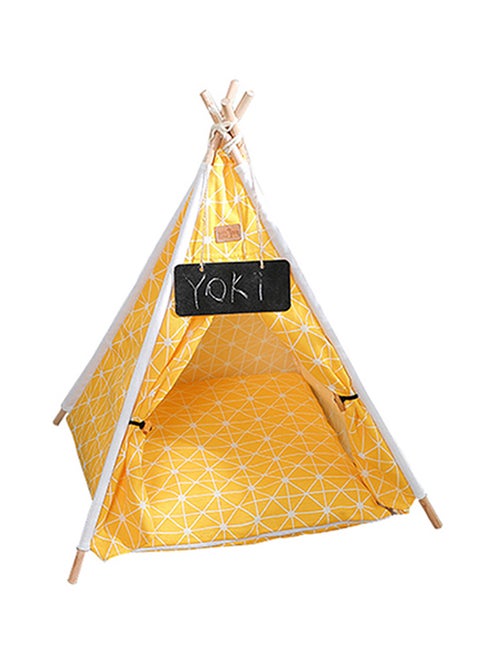 Removable And Washable Canvas Tent Yellow 80x13x17cm