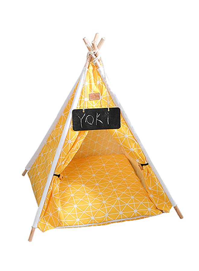 Generic - Removable And Washable Canvas Tent Yellow 80x13x17cm - Image 1