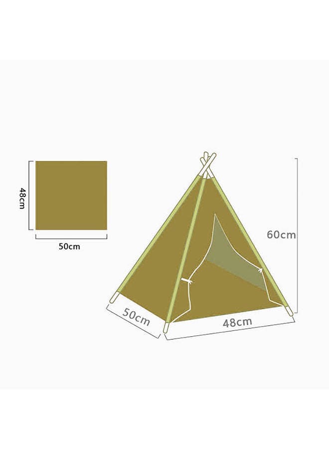 Generic - Removable And Washable Canvas Tent Yellow 80x13x17cm - Image 1