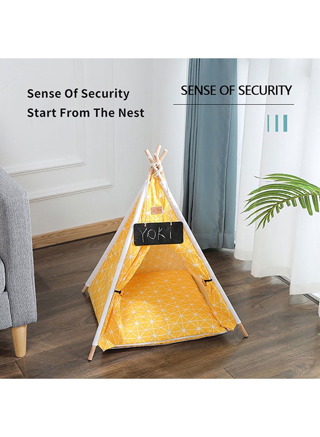 Generic - Removable And Washable Canvas Tent Yellow 80x13x17cm - Image 1
