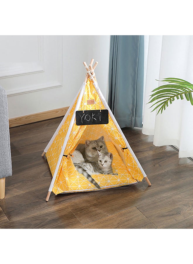 Generic - Removable And Washable Canvas Tent Yellow 80x13x17cm - Image 1