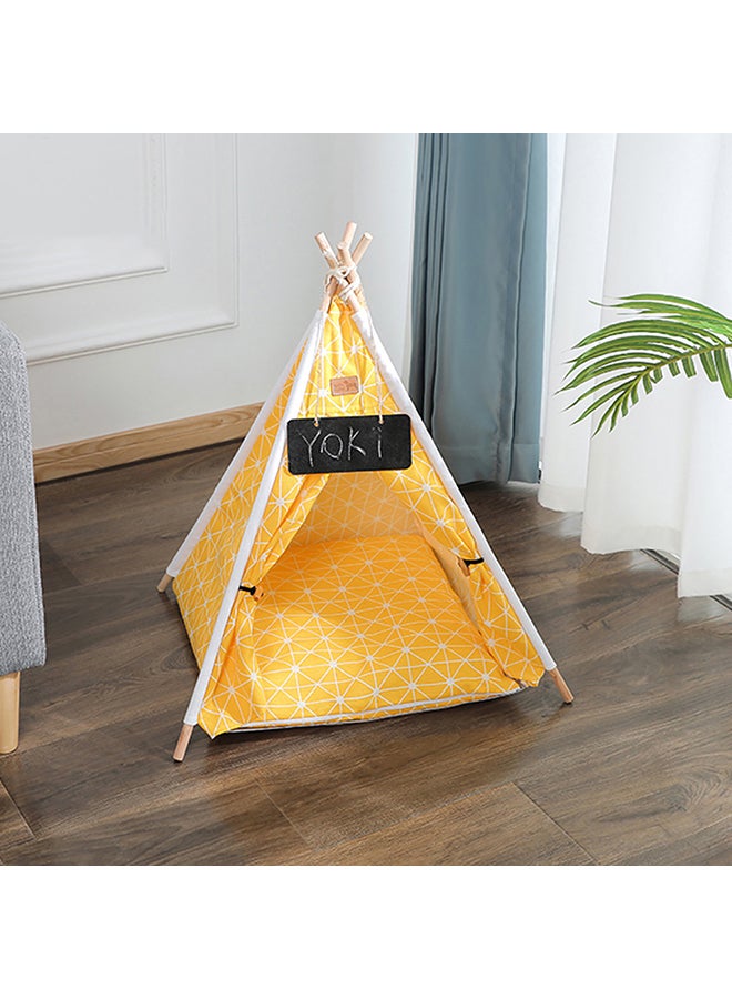 Generic - Removable And Washable Canvas Tent Yellow 80x13x17cm - Image 1