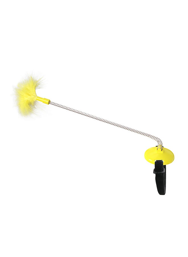 Creative Foot With Tap To Tease Cat Stick Yellow 23.7x50x11.1cm - Image 1