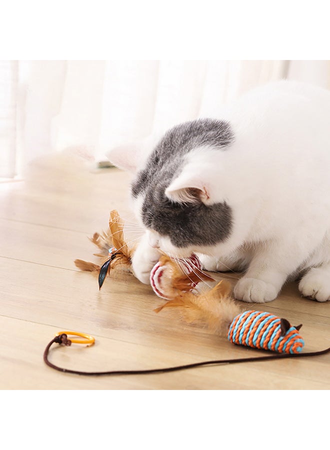 صندوق هدايا مع عصا وأشكال مضحكة للقطط متعدد الألوان 41x17x5سم - Image 3