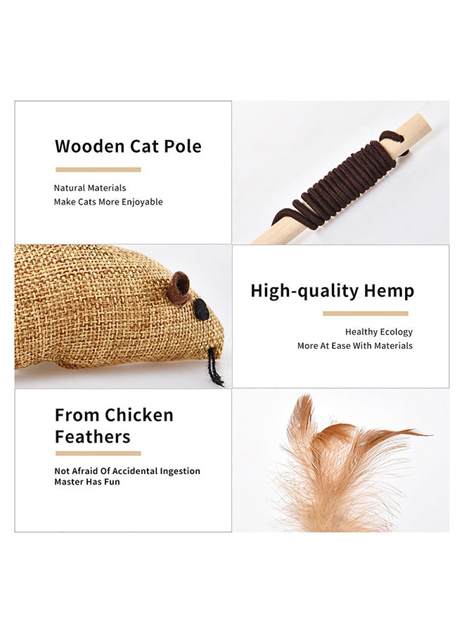 صندوق هدايا مع عصا وأشكال مضحكة للقطط متعدد الألوان 41x17x5سم - Image 5