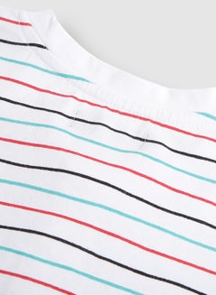 RAHA Classy Casual Boys Printed T-Shirt Blue / Whte  - Image 4