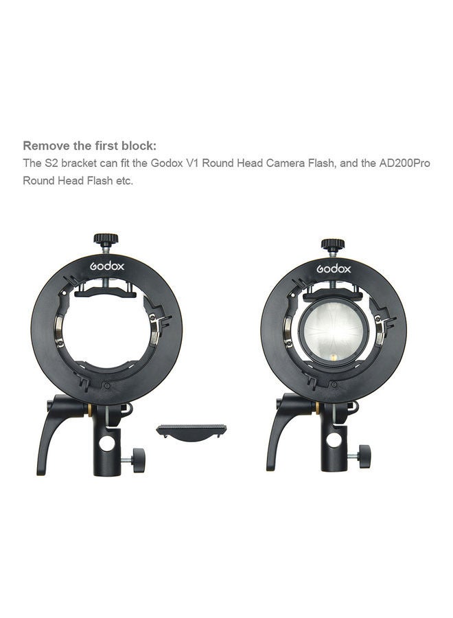 Godox S2 Portable Flash S-type Holder Speedlite Bracket With Bowens Mount - Image 4