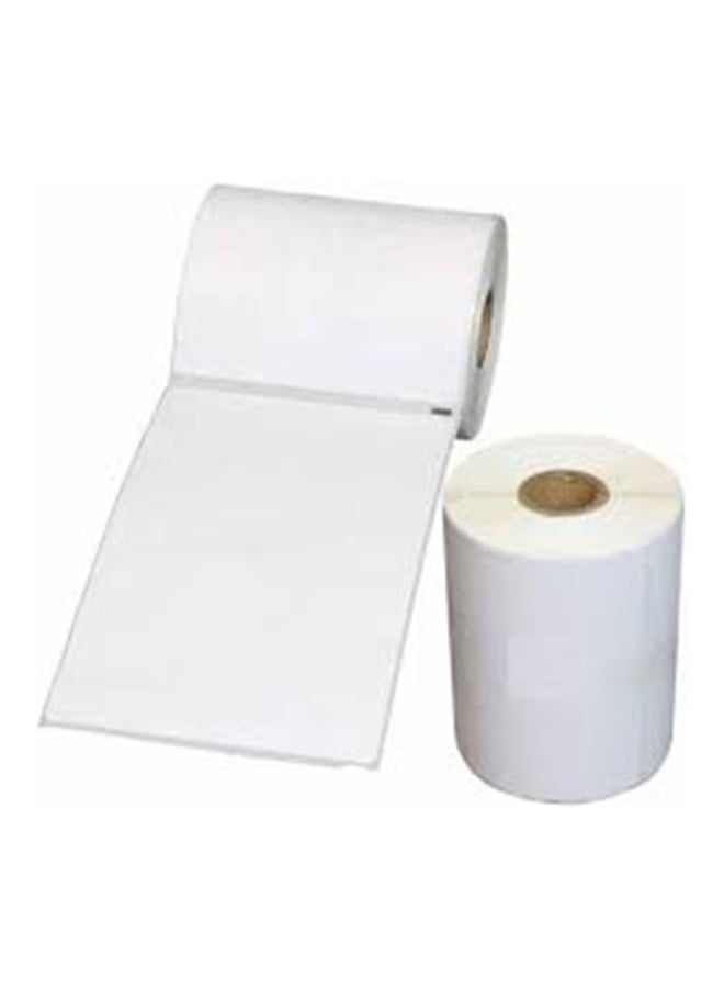 POSTECH 2-Piece Direct Thermal Barcode Label Rolls Set White - Image 1