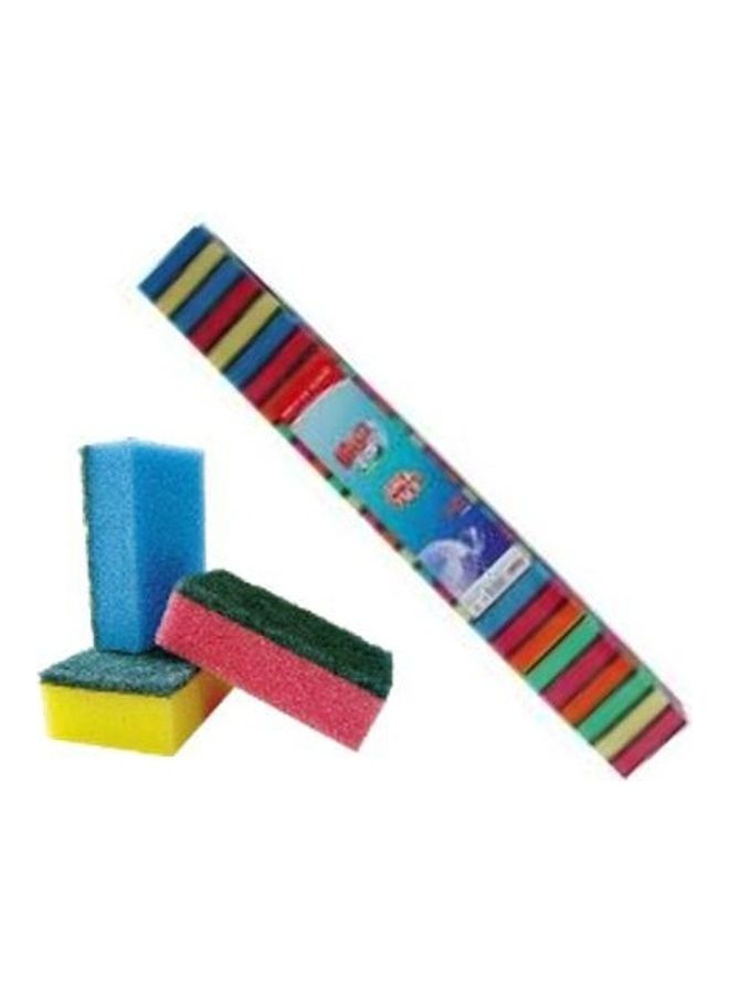 طقم إسفنجات مطبخ، مكون من 28 قطعة. متعدد الألوان