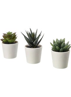 FEJKA Artificial Potted Plant With Pot In-Outdoor White  - Image 2