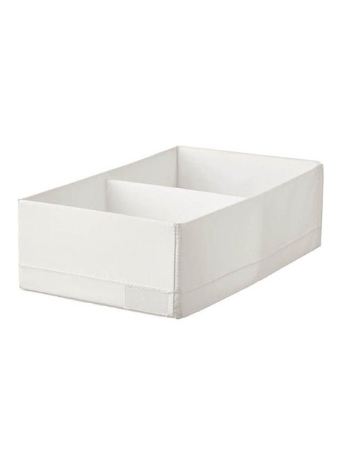 Box With Compartments White 20x34x10cm