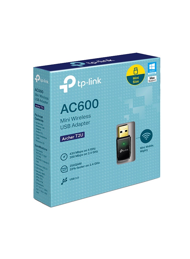 TP-LINK - AC600 Mini Wireless USB Adapter Black - Image 1