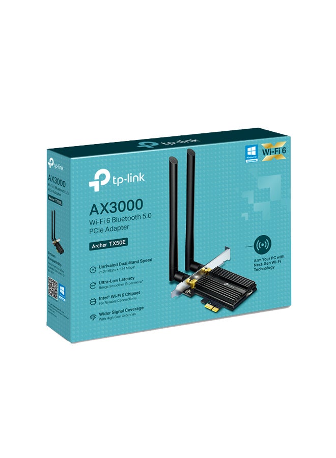 AX3000 Wi-Fi 6 Bluetooth 5.0 PCIe Adapter Black - v1630499125/N50578468A_4