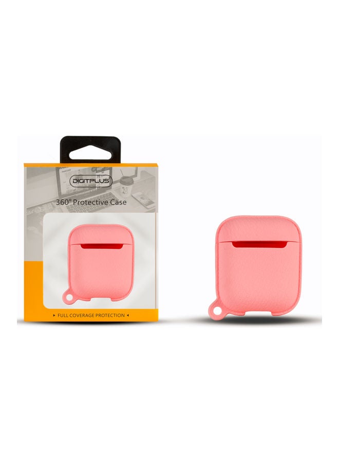 ديجيتبلس غطاء حماية 360 درجة لسماعات أبل آيربودز مع حلقة بقفل زنبركي وردي - Image 2