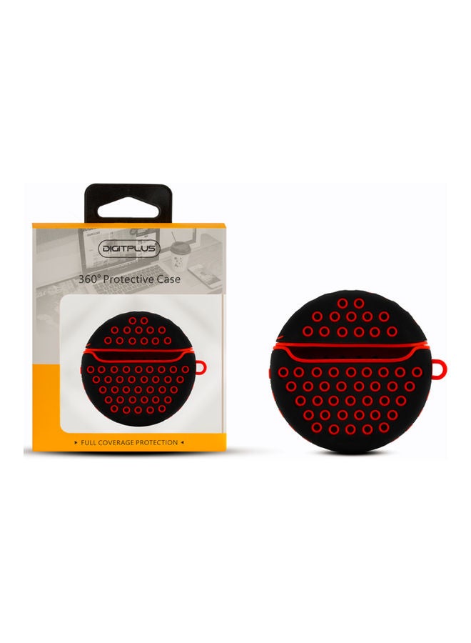 ديجيتبلس غطاء حماية 360 درجة لسماعات أبل آيربودز أسود/ أحمر - Image 2