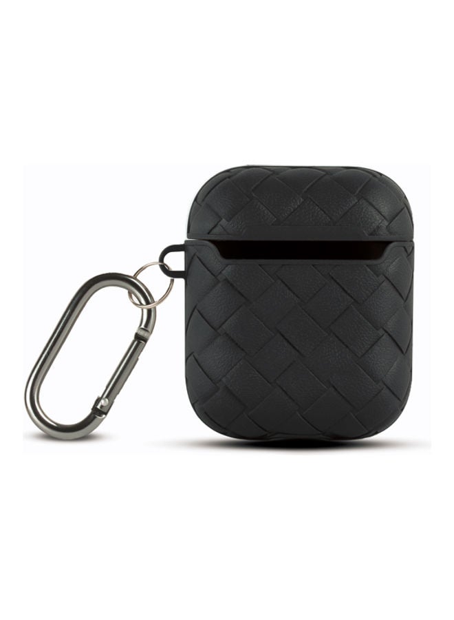 ديجيتبلس غطاء حماية 360 درجة لسماعات أبل آيربودز مع حلقة بقفل زنبركي أسود - Image 1