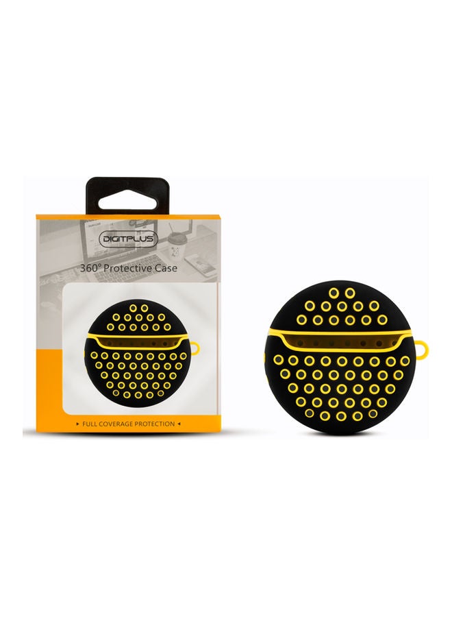 ديجيتبلس غطاء حماية 360 درجة لسماعات أبل آيربودز أصفر/ أسود - Image 2