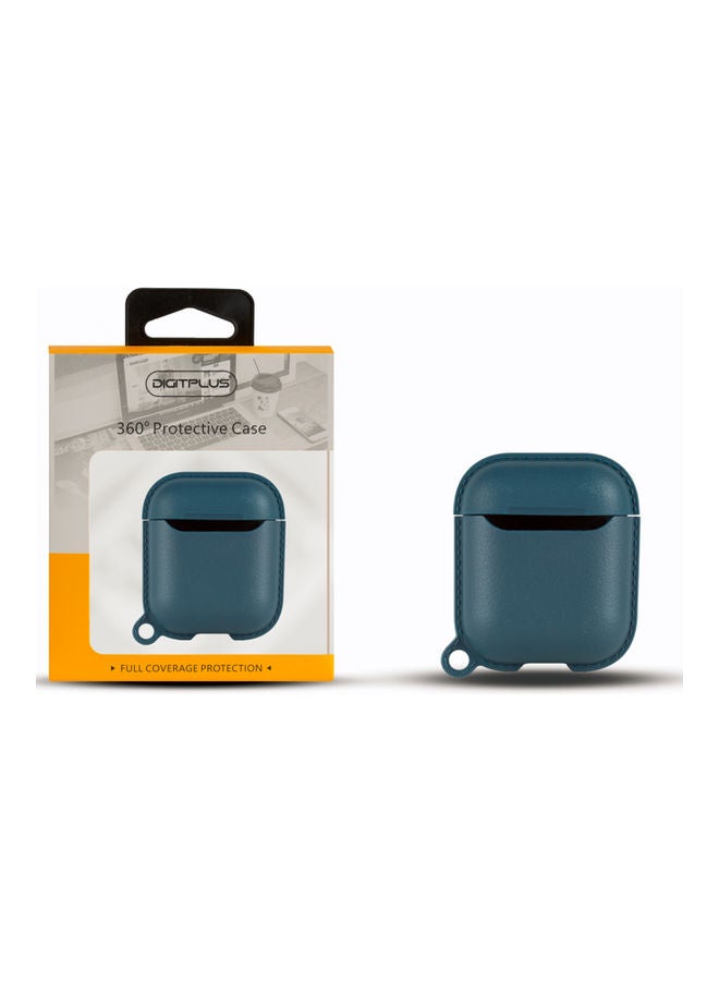 ديجيتبلس غطاء حماية 360 درجة لسماعات أبل آيربودز مع حلقة بقفل زنبركي أزرق - Image 2