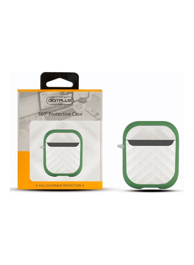 ديجيتبلس غطاء حماية 360 درجة لسماعات أبل آيربودز أخضر/ أبيض - Image 2