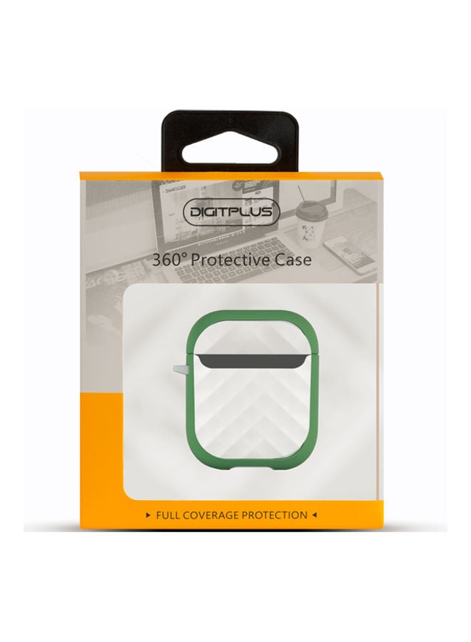 ديجيتبلس غطاء حماية 360 درجة لسماعات أبل آيربودز أخضر/ أبيض - Image 3