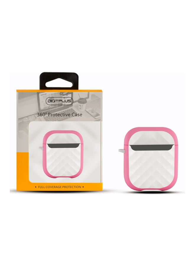 ديجيتبلس غطاء حماية 360 درجة لسماعات أبل آيربودز أبيض/ وردي - Image 2