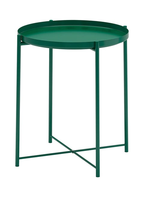 Round Tray Table Green 45x45x53cm