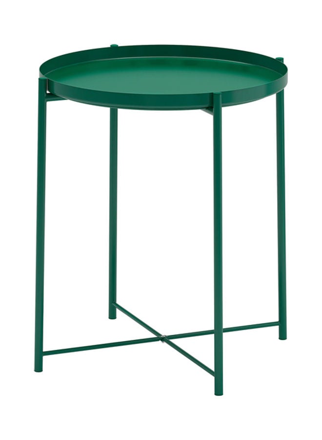 Round Tray Table Green 45x45x53cm