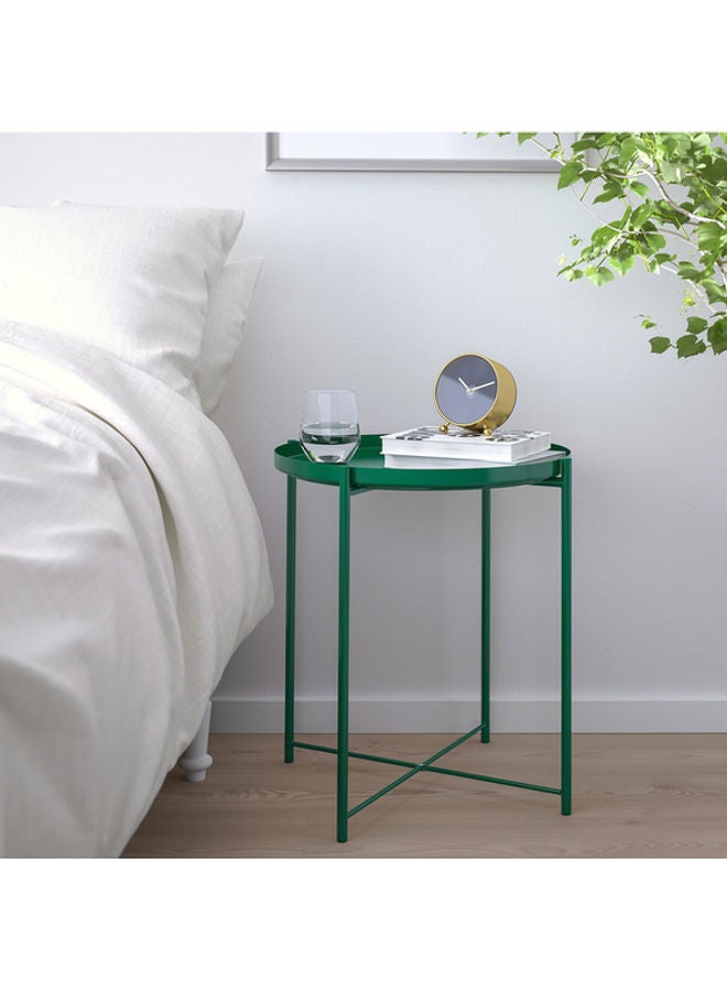 Round Tray Table Green 45x45x53cm