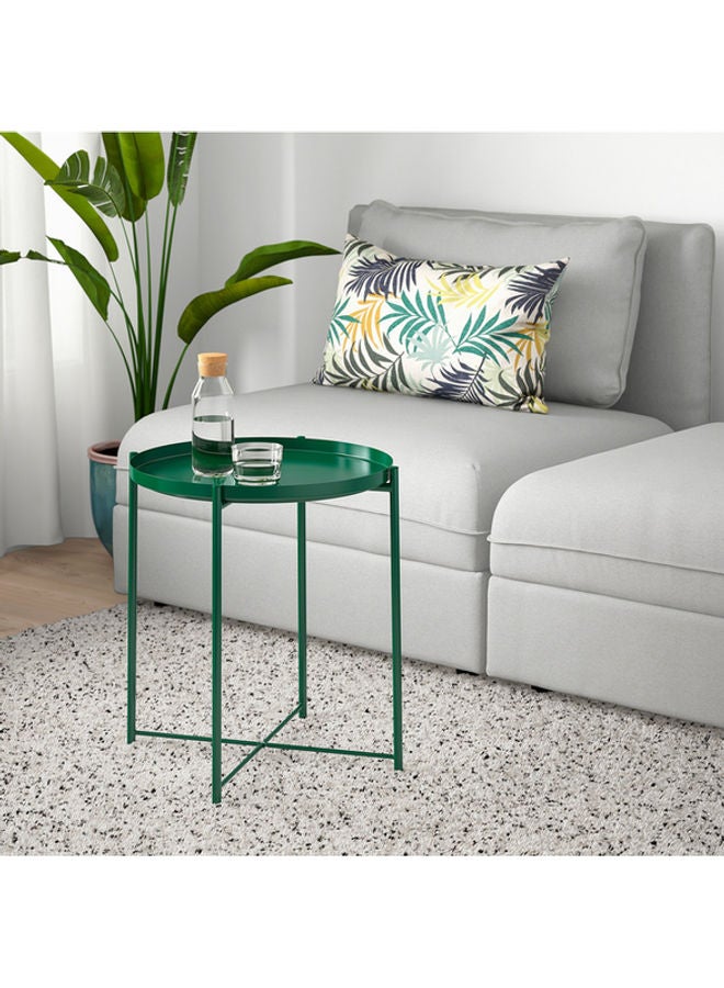 Round Tray Table Green 45x45x53cm