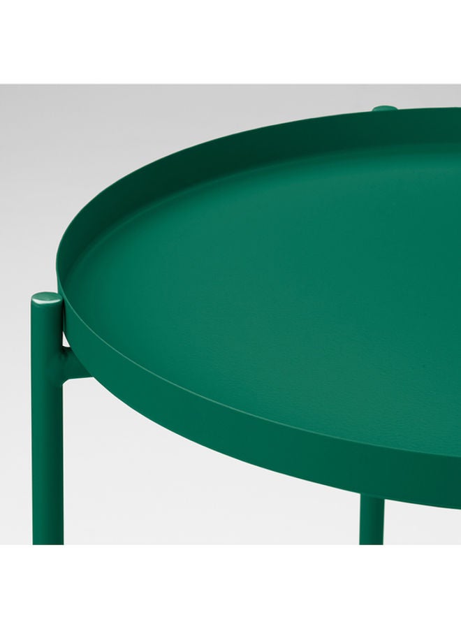 Round Tray Table Green 45x45x53cm