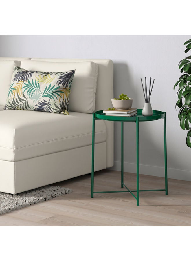 Round Tray Table Green 45x45x53cm
