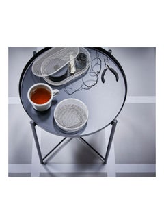 Roman Gifts Round Tray Table Black 45x45x53cm  - Image 3