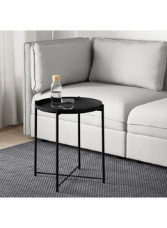 Roman Gifts Round Tray Table Black 45x45x53cm  - Image 5